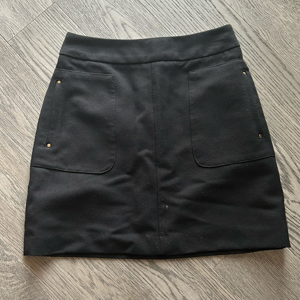 H&M black skirt with gold hardware details